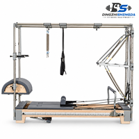 Machine multifonctionnelle de studio Pilates Reformer en bois d'érable 8-en-1 avec chaise, échelle, baril, correcteur de colonne vertébrale et tour pour le corps et le yoga