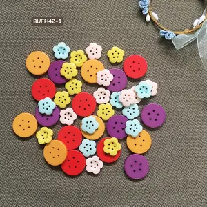 Cinque fori Scrapbooking abbellimento bottoni misti materiale in resina bottoni in plastica per cucire creativi