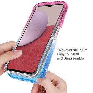 Custodie per telefoni con Glitter a colori sfumati di lusso per Cover posteriore Girly Samsung Galaxy A14 5G 4G - Product Image 4