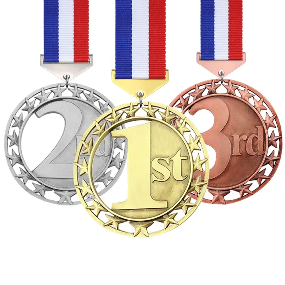 Modélisation Coût gratuit Prêt à expédier Médailles vierges de haute qualité Médailles en métal 3D Médailles sportives