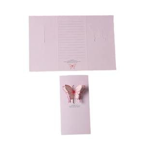 3D Butterfly Greenting Card con Bow Christmas Tarjetas de felicitación Año Nuevo Best Wishes Heart Tarjeta de felicitación - Product Image 5