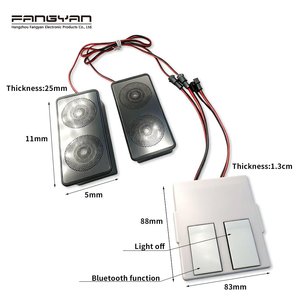 12V 5A 60W Reproducción de música Interruptor de atenuación LED de detección táctil de doble botón para espejo de luz de baño - Product Image 3