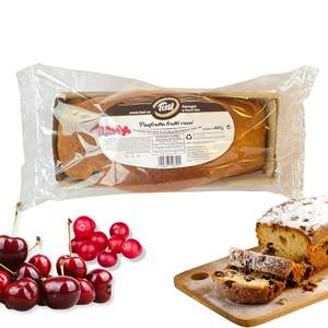 Soft and <b>Sweet</b> Red Fruity Flavor Tissi 400g X 7pcs Loaf Shape Fruit Cake in Bag <b>Packaging</b> - Product Image 1