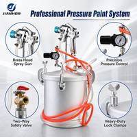 Système de pistolet à peinture sous pression 10L W-77, pistolet à alimentation sous pression, buse à 6 trous pour peinture texturée multicolore au latex, pulvérisateur d'air