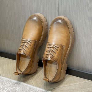 Chaussures en cuir pour hommes, plateforme, pour le bureau, formelles, <span class=keywords><strong>mariage</strong></span>, élégantes, imperméables, respirantes, semelle en caoutchouc - Product Image 2