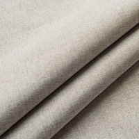 Tela de Cortina 100% Poliéster con Aspecto de Lino, Alta Opacidad, Color Beige Té con Leche, Venta al Por Mayor
