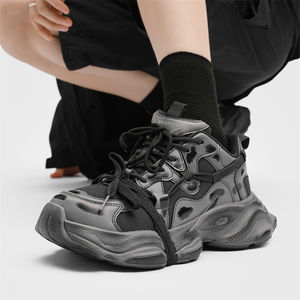 Baskets épaisses à nœud papillon pour femme 2026 – Style décontracté parisien polyvalent, maille respirante, semelle épaisse tendance, tige en tissu, semelle intérieure en PU - Product Image 3