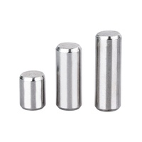 RICALE 304 Pin Dowel Silinder Padat Baja Tahan Karat dengan Finishing Cerah GB119 Pin Penentu Posisi Tetap M1-M12 Penentuan Posisi Mekanis