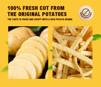 Deliciosos Palitos de Patata Fritos Salados, Mini, Suaves y Naturales, Listos para Comer, Snack Saludable para Supermercados