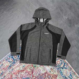 Chaqueta Cortavientos de Nailon con Diseño a Cuadros, Chaqueta Impermeable y Cortavientos de Alta Calidad con Parches, Chaqueta Cortavientos Ligera Personalizada - Product Image 1