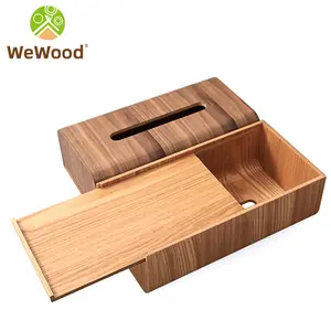 Custom Mini Creative Luxury Tissue Box With Cover Facial Wooden Tissue Box For Living Room