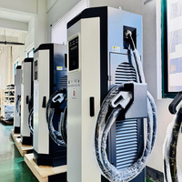 Estación de Carga Rápida para Vehículos Eléctricos de 60KW, Comercial, OCPP, IP54, CCS1, CCS2, CHAdeMO, GB/T, NACS, Montada en el Suelo, Corriente Continua