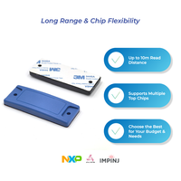 UHF RFID Sobre Metal Etiqueta ABS IP67 10m Alcance ISO18000 6C EPC Gen2 para Paleta Estante Gestión Activos Vehículo Contenedor