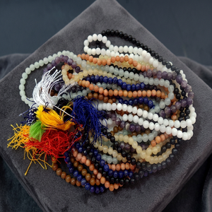 Chapelet islamique en agate ovale, perles de prière musulmanes, chaîne Tasbih avec pompon, 33 perles - Product Image 4