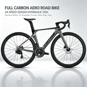 FLM R5pro Vollcarbon-Rennrad 700C 24-Gang SENSAH Hydraulische Scheibenbremse <span class=keywords><strong>T47</strong></span> <span class=keywords><strong>BB</strong></span> Steckachse 9,3kg Carbon-Lenker Aero-Rennfahrrad - Product Image 1