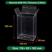 Boîte d'emballage en plastique transparent recyclé sans acide PVC PET à fermeture automatique pliable épaisseur 0,35 Film protecteur Outils de maquillage Logo personnalisé