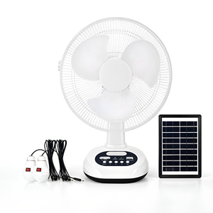 Foreign Trade Explosions 12-Inch USB Solar Desk Fan With <b>Lamp</b> 10W <b>Charging</b> Head L8052 Compact Design 200x340x520mm Dimensi - Product Image 1