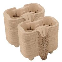 Porte-gobelet jetable 2- Paper Pulp Wood Papier recyclé pour porte-boissons à emporter