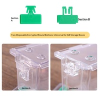 Boîte de rangement rectangulaire transparente en plastique, porte-cartes, plateau de rejet, organisateur de cartes à verrouillage, cartes codées, capacité 8 jeux de cartes à jouer