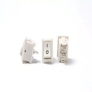 250V 3A on-off mirco Rocker Switch KCD-117-S-2P-D Rice white Two Position Switch standard rocker switch