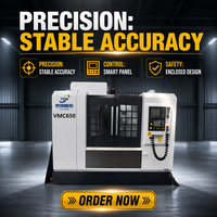 Fraiseuse verticale CNC TAIXU VMC650 GSK avec cône de broche BT40 pour la production industrielle de moulage métallique