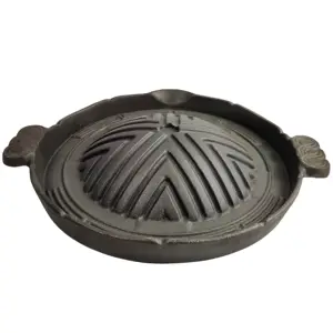 Mongolian BBQ Thai Metal Cast Iron Halal Mookata Plates Round Mookata Pot