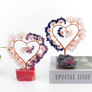 Wholesale Natural Healing Stone Heart-shaped Crystal <b>Tree</b> Gravel Gemstone Crystal Money <b>Tree</b> for Decoration - Product Image 4