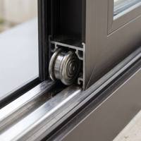 Wärmeisoliertes Schalldichtes Aluminium-Zweigleisiges Schiebefenster mit Gehärtetem Doppelverglasung Isolierglas Wasserdicht Winddicht für Balkon