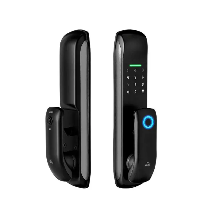 Smart Lock Door Intelligent Fingerprint Alta Segurança Biométrica Boa Qualidade Conveniência Black Card Key Door Lock