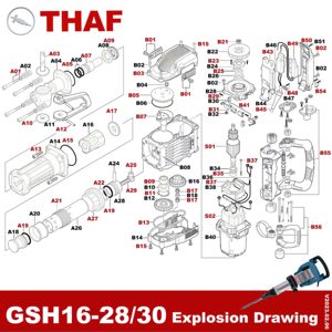 Pour <span class=keywords><strong>Bosch</strong></span> démolition marteau GSH16-28 GSH16-30 pièces de rechange remplacement outils électriques accessoires en cuivre Durable - Product Image 2