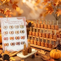 Nouvelle collection de vernis à ongles magnétiques UV LED effet œil de chat marron, sans HEMA ni TPO, pour manucure rétro automne-hiver en salon