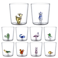 Taza de Vidrio 3D con Diseño de Animales para Café, Jugo o Agua, 300 ml, Resistente al Calor, de Borosilicato, para Té, Regalo Original para el Hogar u Oficina