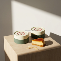 Emballage personnalisé en tube de papier kraft pour gâteaux et desserts, boîte cylindrique de luxe en carton pour cheesecake, boîte artisanale