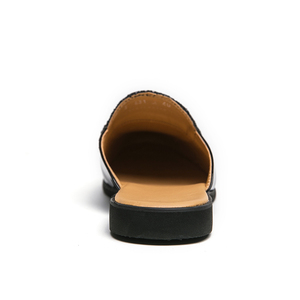 Nouveaux modèles de mocassins plats loro pour hommes, <span class=keywords><strong>mules</strong></span> à enfiler noires à paillettes brillantes, chaussures décontractées de marque à bas prix, grande taille <span class=keywords><strong>47</strong></span> - Product Image 6
