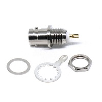 Los fabricantes chinos venden chasis de rosca externa de pared de silo hembra BNC con descuento para instalar conectores RF soldados en la cola