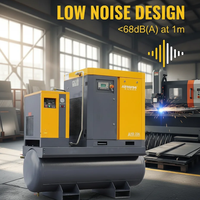 Compresor de aire de tornillo de bajo ruido 10HP 15HP 20HP 30HP 8bar 16 bar 20 bar para corte por láser y máquina de corte por Plasma CNC