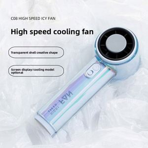 Creative Handheld High-Speed <b>Ice</b> <b>Cooling</b> Turbo Home Outdoor Use Mini Portable Icy <b>Fan</b> Rechargeable - Product Image 2