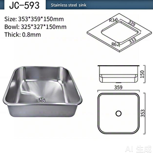 Fregadero de Acero Inoxidable para RV, Caravana, Autocaravana - Product Image 1