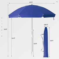 Parasol géant de jardin de pêche étanche robuste parasol de piscine parapluies légers solaires à LED Parasol de patio extérieur pour restaurant