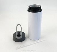 Bouteille d'eau en aluminium vierge pour sublimation, 600 ml (20 oz), pour activités sportives et randonnée en extérieur, prête à l'emploi (RTS)