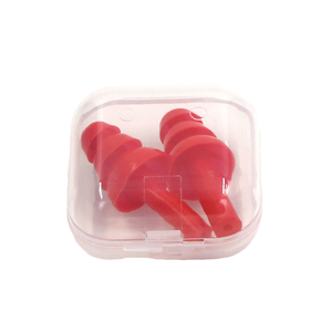 SIKE Mehrstufige Kegelförmige Wiederverwendbare Flanschtyp Push-In Ohrstöpsel 29dB Lärmreduzierung Silikon Eigensicher für Babyschwimmen - Product Image 1