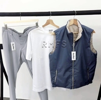 Gilet coupe-vent léger de luxe pour homme, réversible, personnalisable, sans manches, avec caractéristiques de gilet et de veste sans manches