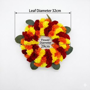 Decorazione per il Giorno dei Morti Messicano, Ghirlanda di Fiori di Calendula Arancioni Artificiali - Product Image 3
