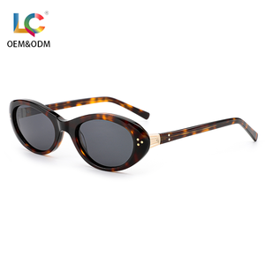 Occhiali da Sole Ovali Piccoli Retrò Fatti a Mano in Acetato, Design di Lusso Stile Anni '90, Occhiali da Sole Sottili per Donna, OEM Gafas De Sol - Product Image 1