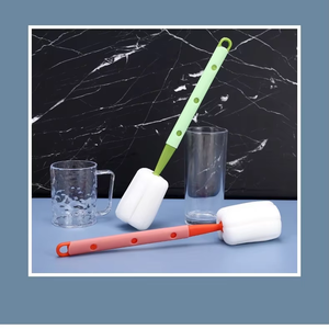 Cepillo de limpieza para botellas y tazas con mango largo y aislamiento, cepillo de esponja extraíble para limpieza de botellas y tazas - Product Image 2