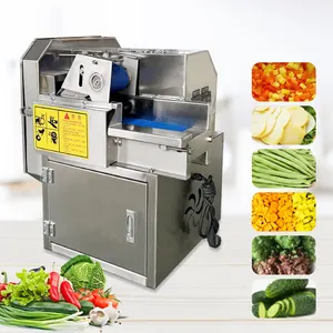 2024New verduras, frutas, Dicer, pepino, manzana, mango, tomate, zanahoria, máquina cortadora de cubos completamente automática