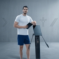 جهاز تحليل الجسم الذكي BIA 390، مقياس وزن الجسم مع 8 أقطاب كهربائية، محلل مؤشر كتلة الجسم، مساعد ذكي بتقنية الذكاء الاصطناعي.
