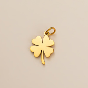 Breloques en émail en acier inoxydable, Série Cœur <span class=keywords><strong>Amour</strong></span>, Pendentif motif empreinte de pied mignon, Champignon, Raquette de badminton, Trèfle, Zircon - Product Image 4