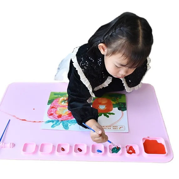 2024 New Durable Multi-purpose Repeated Washing Rubber Sheet Educational Toy Silicone Drawing Mat