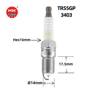 Bougie d'allumage NGK Platinum TR55GP 3403 1128053 pour Cadillac Seville Luxury Sedan 2006-2009 4.6L LH2 - Product Image 6